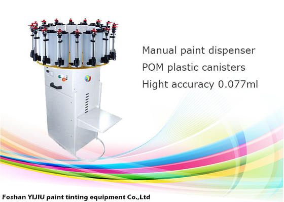 Półautomatyczny dozownik barwników do zarządzania płynami z plastikowym pojemnikiem POM